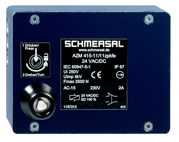 Safety Switch : AZM 415-11/11ZPKFE 24VAC/DC : Schmersal