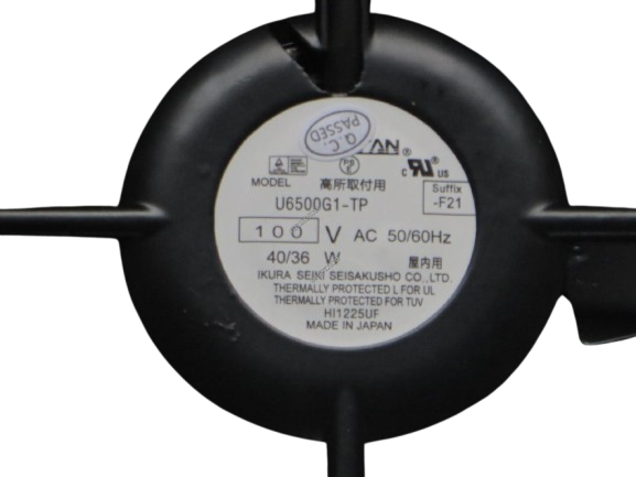 Cooling Fan : U6500G1-TP-F21 : Ikura