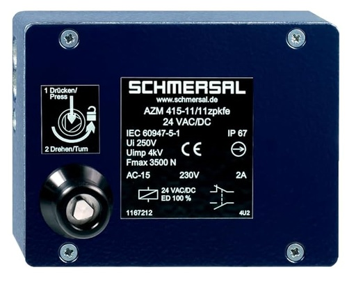 [109-046] Safety Switch : AZM 415-11/11ZPKFE 24VAC/DC : Schmersal