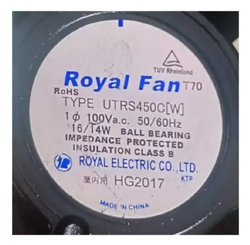 [102-109] Cooling Fan : UTRS450C : Royal