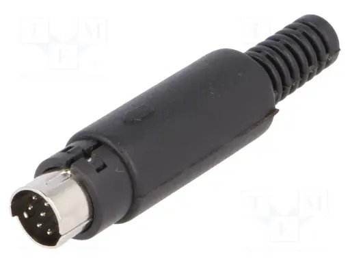 [109-008] Mini DIN Connector : 8 Pin : Soldering